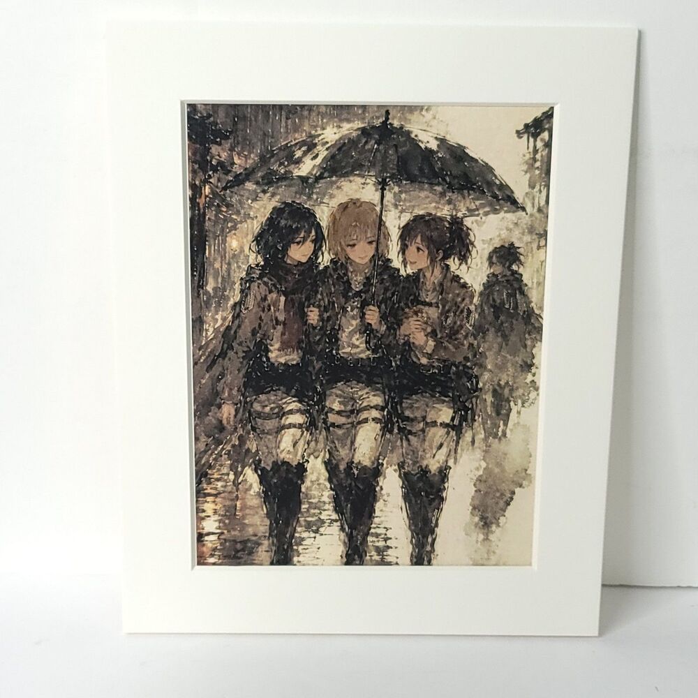Connie Sasha Attack On Titan Black White Card Anime Sketch Art Oversize Board A4